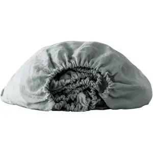 Photo of Blue Linen Twin Fitted Sheet