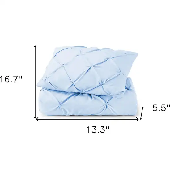 Blue  Microfiber Washable Microfiber Down Alternative Comforter Photo 9