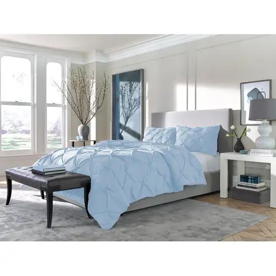 Blue  Microfiber Washable Microfiber Down Alternative Comforter Photo 7