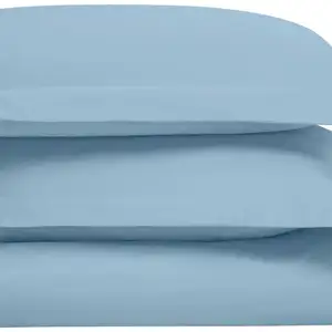 Photo of Blue Queen Cotton Blend Washable Duvet Cover Set