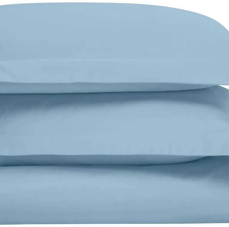 Blue Queen Cotton Blend Washable Duvet Cover Set Photo 1