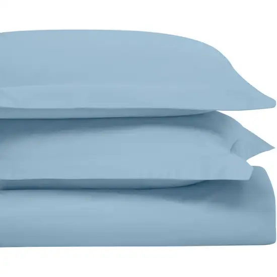 Blue Queen Cotton Blend Washable Duvet Cover Set Photo 2