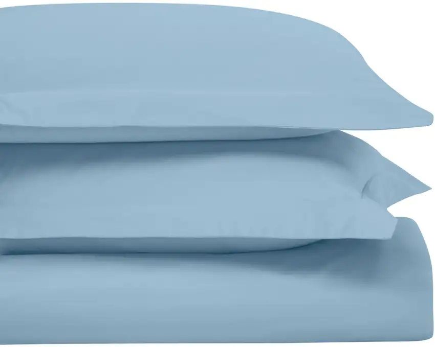 Blue Queen Cotton Blend Washable Duvet Cover Set Photo 2