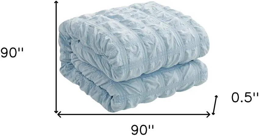 Blue Queen Polyester 180 Thread Count Washable Duvet Cover Set Photo 9