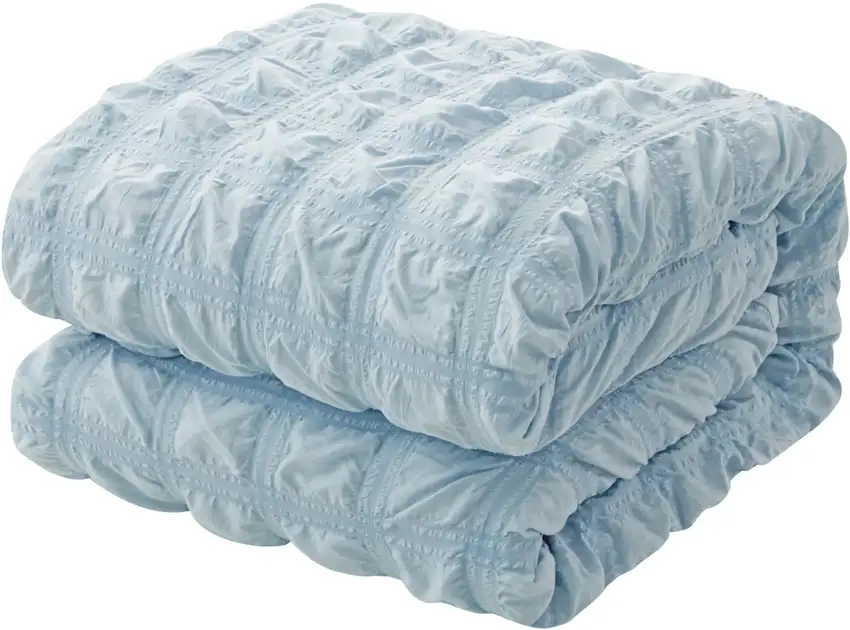 Blue Queen Polyester 180 Thread Count Washable Duvet Cover Set Photo 6