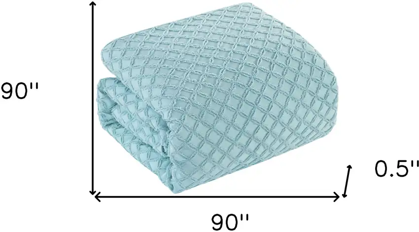 Blue Queen Polyester 180 Thread Count Washable Duvet Cover Set Photo 9