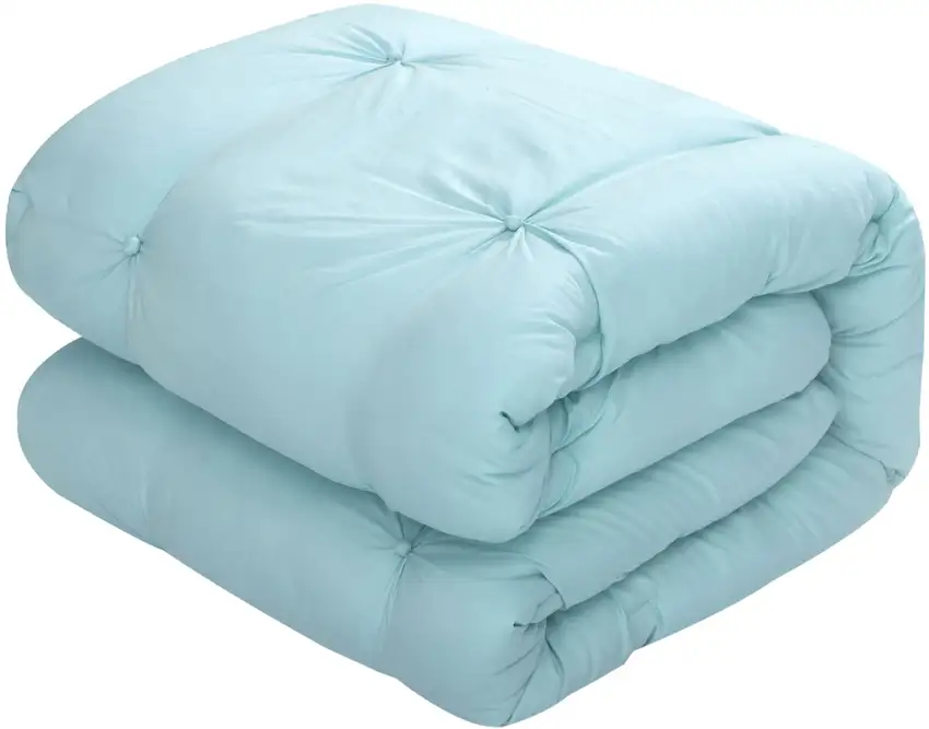 Blue Queen Polyester 140 Thread Count Washable Down Comforter Set Photo 7