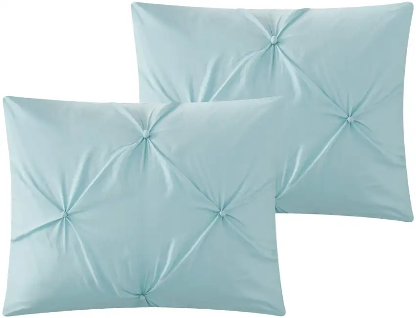 Blue Queen Polyester 140 Thread Count Washable Down Comforter Set Photo 4