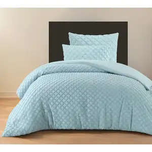 Photo of Blue Twin PolYester 180 Thread Count Washable Duvet Cover Set