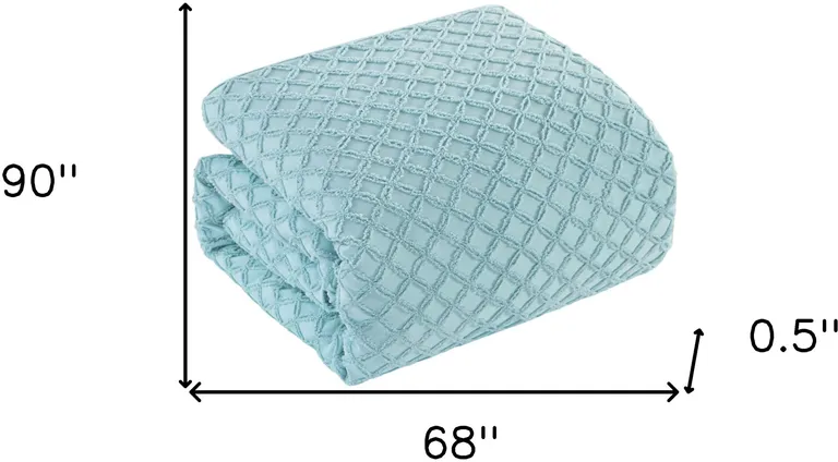 Blue Twin PolYester 180 Thread Count Washable Duvet Cover Set Photo 4