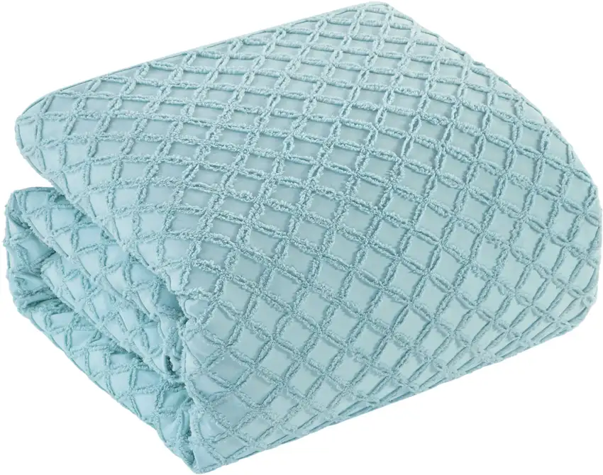 Blue Twin Polyester 180 Thread Count Washable Duvet Cover Set Photo 1