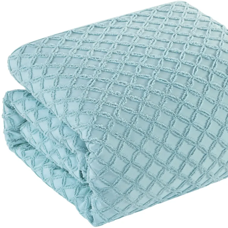 Blue Twin PolYester 180 Thread Count Washable Duvet Cover Set Photo 2