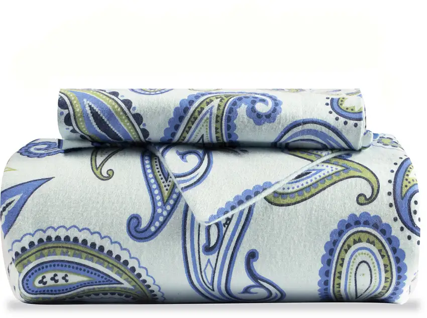 Blue and Green  Cotton Blend 0 Thread Count Washable Duvet Cover Set Photo 1