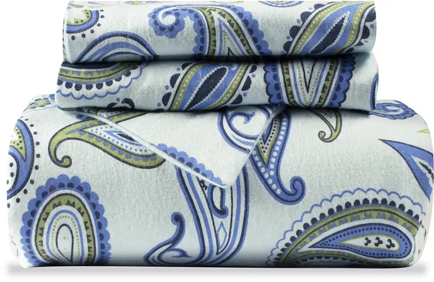 Blue and Green Queen Cotton Blend 0 Thread Count Washable Duvet Cover Set Photo 5