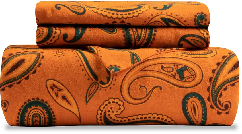 Blue and Orange Queen Cotton Blend 0 Thread Count Washable Duvet Cover Set Photo 1