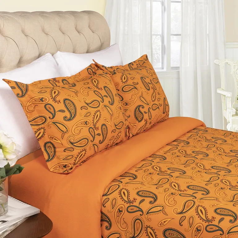 Queen Cotton Blend 0 Thread Count Washable Duvet Cover Set Photo 3