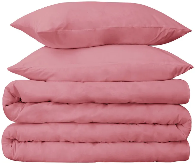 Blush King Cotton Blend Washable Duvet Cover Set Photo 1