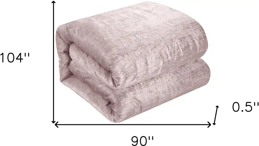 Blush King Polyester 180 Thread Count Washable Down Comforter Set Photo 9