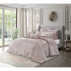 Photo of Blush King PolYester 180 Thread Count Washable Down Comforter Set