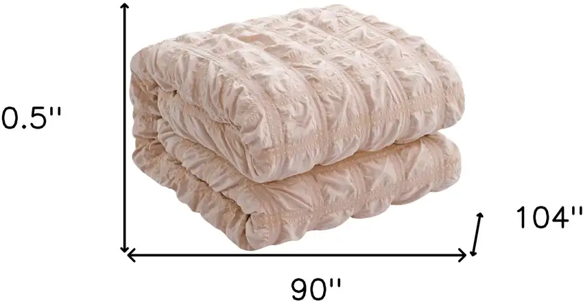 Blush King PolYester 180 Thread Count Washable Duvet Cover Set Photo 7