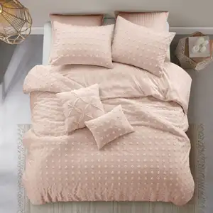 Photo of Blush King PolYester 220 Thread Count Washable Duvet Cover Set