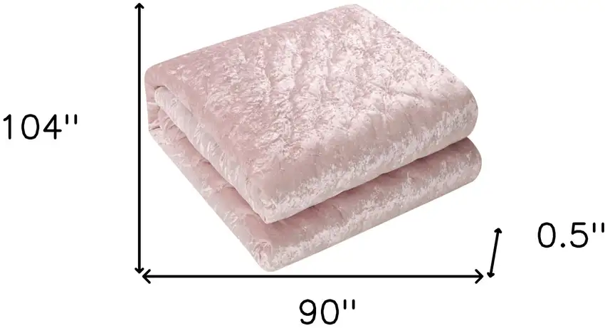 Blush King Polyester 220 Thread Count Washable Down Comforter Set Photo 9