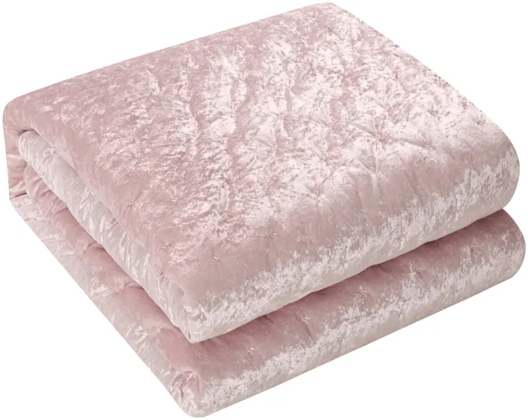Blush King Polyester 220 Thread Count Washable Down Comforter Set Photo 2