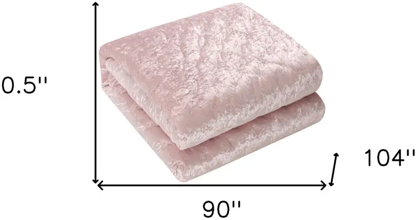 Blush King Polyester 220 Thread Count Washable Down Comforter Set Photo 6