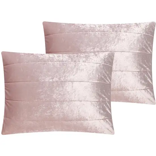 Blush King Polyester 180 Thread Count Washable Down Comforter Set Photo 4
