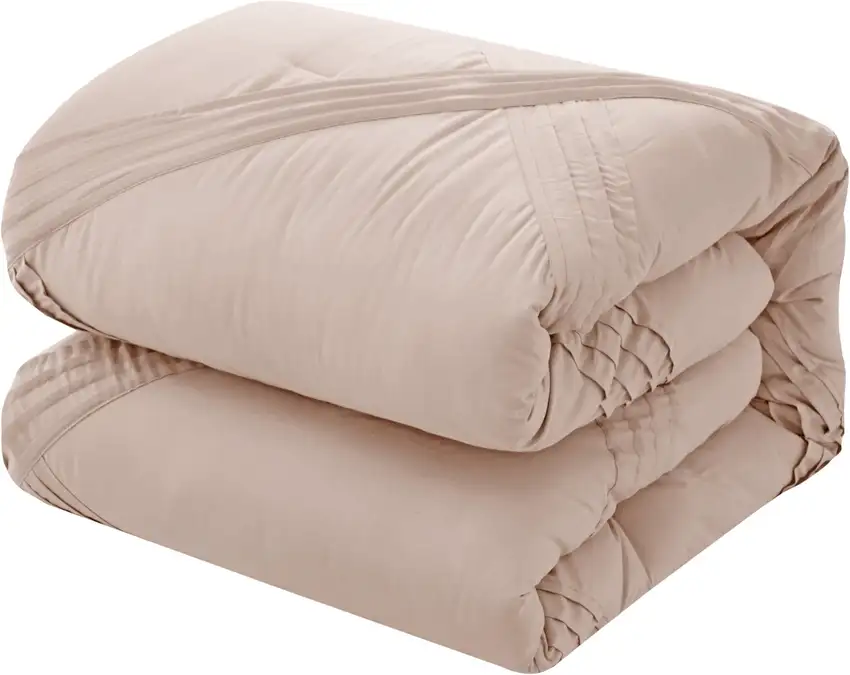 Blush King Polyester 140 Thread Count Washable Down Comforter Set Photo 5