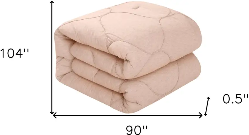 Blush King Polyester 130 Thread Count Washable Down Comforter Set Photo 9