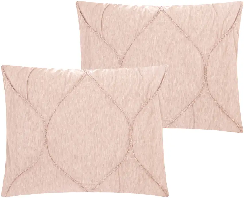 Blush King Polyester 130 Thread Count Washable Down Comforter Set Photo 3