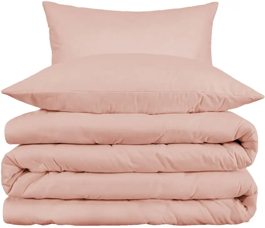 Blush Queen Cotton Blend Washable Duvet Cover Set Photo 1