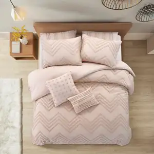 Photo of Blush Queen PolYester 180 Thread Count Washable Duvet Cover Set