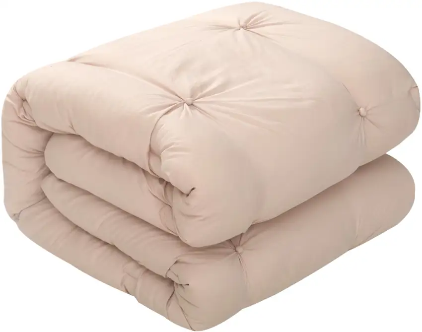 Blush Queen Polyester 180 Thread Count Washable Down Comforter Set Photo 1