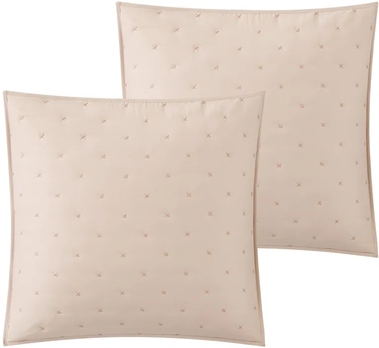 Blush Queen Polyester 180 Thread Count Washable Down Comforter Set Photo 3