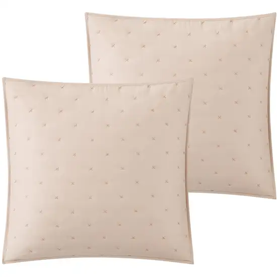 Blush Queen Polyester 180 Thread Count Washable Down Comforter Set Photo 3