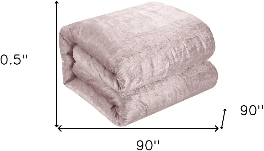 Blush Queen Polyester 180 Thread Count Washable Down Comforter Set Photo 6