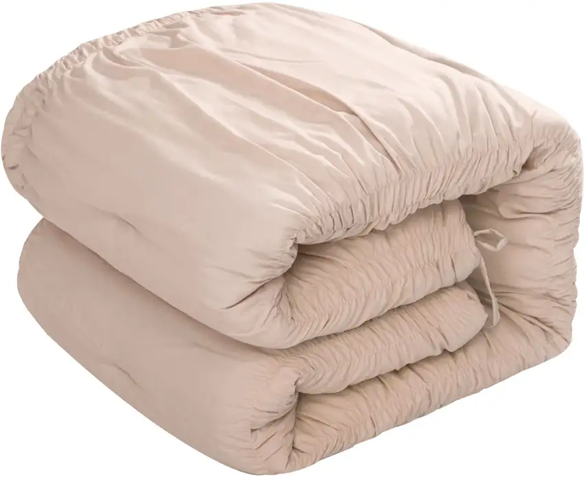 Blush Queen Polyester 180 Thread Count Washable Down Comforter Set Photo 6