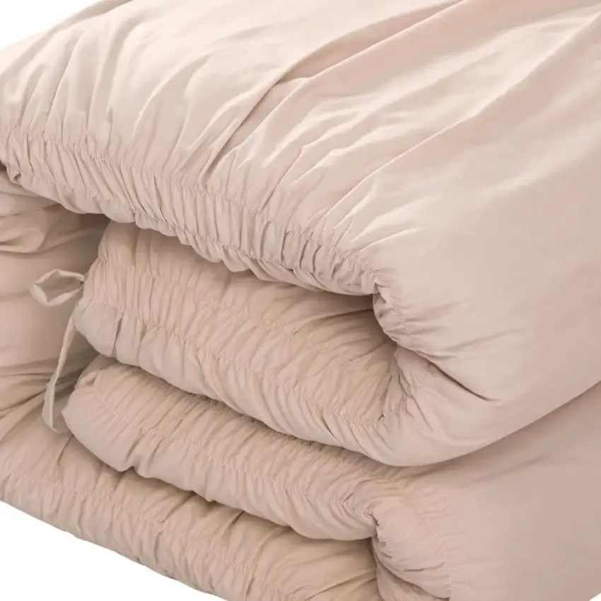 Blush Queen Polyester 180 Thread Count Washable Down Comforter Set Photo 5