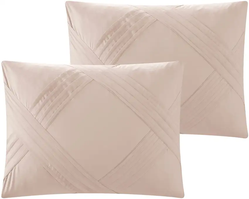 Blush Queen Polyester 180 Thread Count Washable Down Comforter Set Photo 3