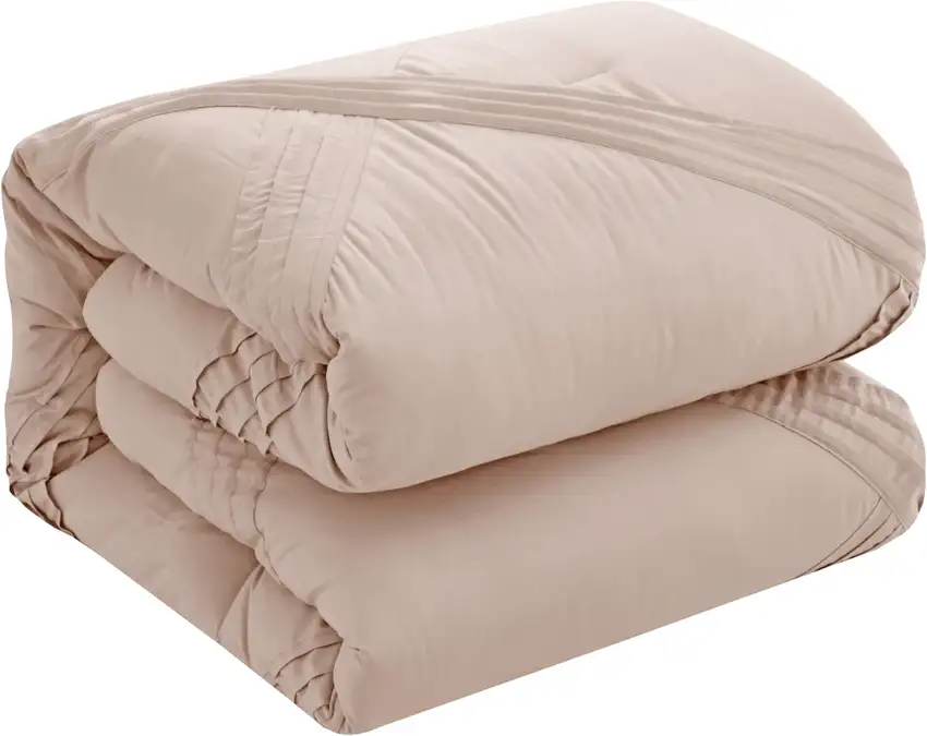 Blush Queen Polyester 180 Thread Count Washable Down Comforter Set Photo 2