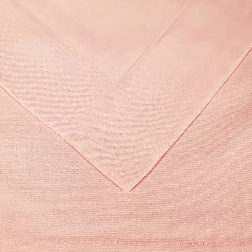 Blush Twin Cotton Washable Duvet Cover Set With Sham Photo 6