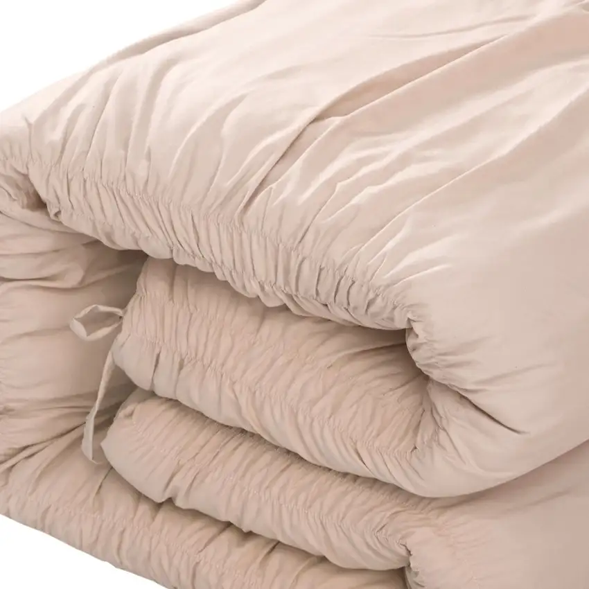 Blush Twin Polyester 180 Thread Count Washable Down Comforter Set Photo 5