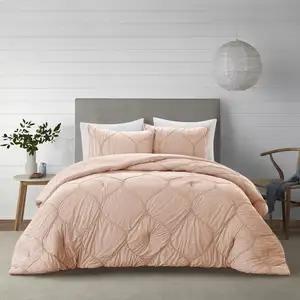 Photo of Blush Twin Polyester 180 Thread Count Washable Down Comforter Set