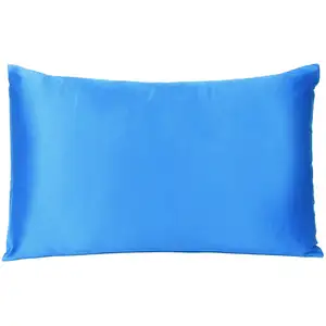 Photo of Bright Blue Dreamy Silky Satin King Size Pillowcase