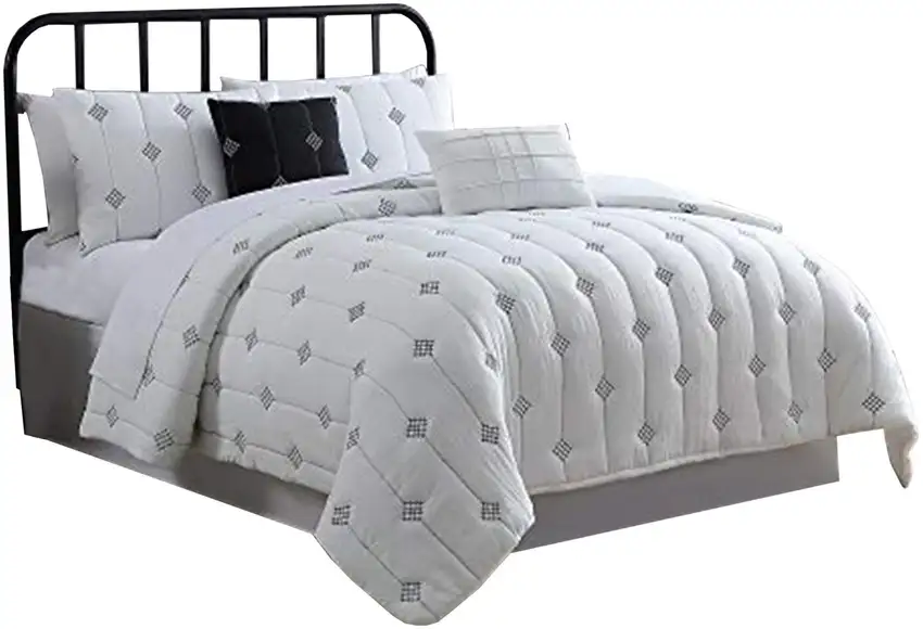 Bucharest 5 Piece Embroidered King Comforter Set with Pleats The Urban Port Photo 1