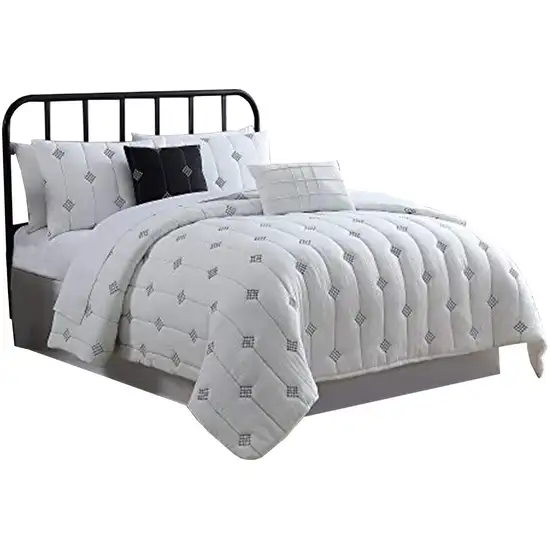 Bucharest 5 Piece Embroidered King Comforter Set with Pleats The Urban Port Photo 1