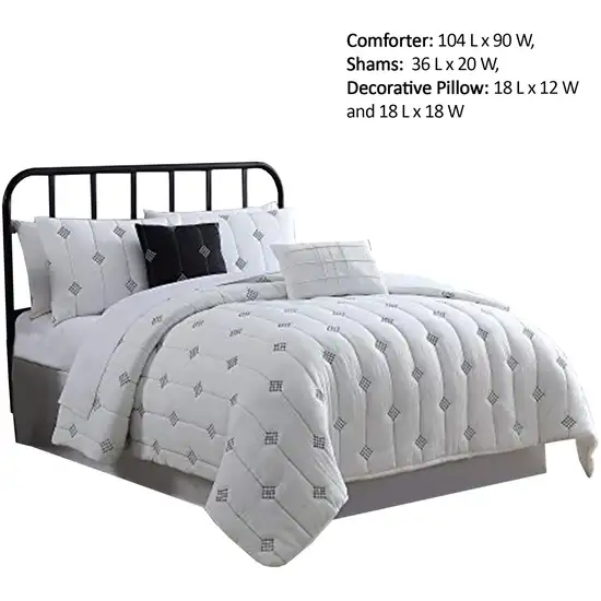 Bucharest 5 Piece Embroidered King Comforter Set with Pleats The Urban Port Photo 2