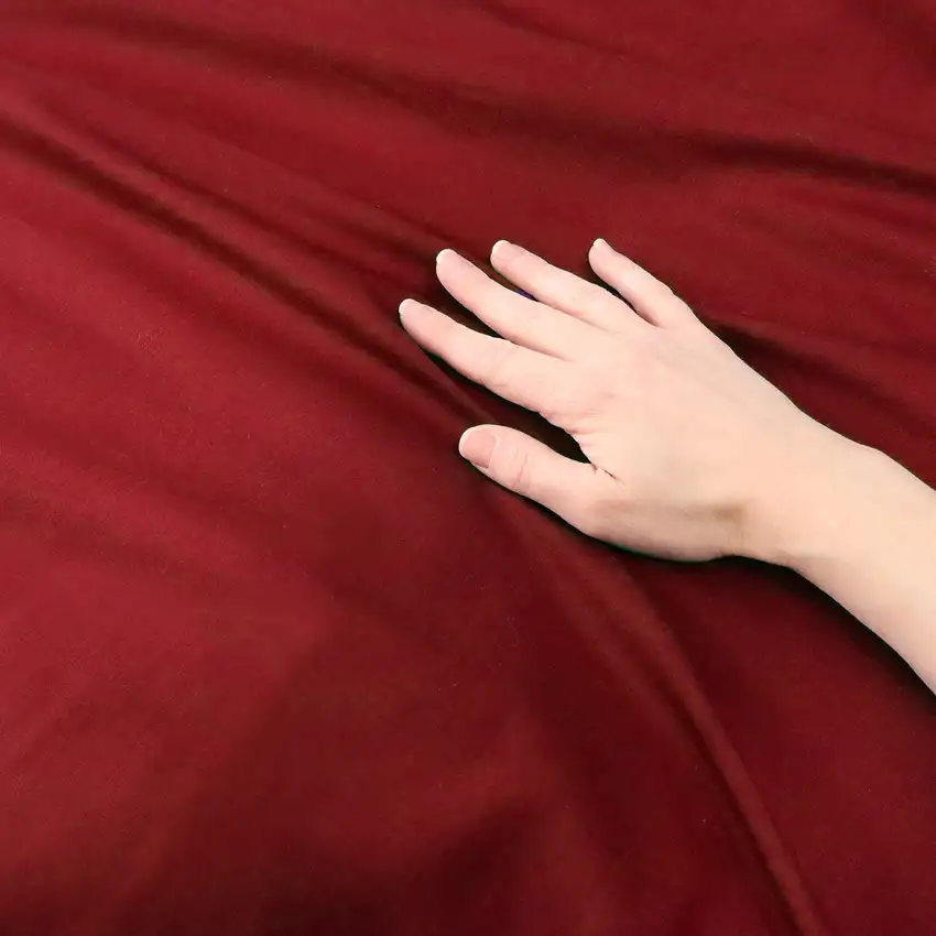 Burgundy King 100% Cotton 300 Thread Count Washable Duvet Cover Set Photo 4